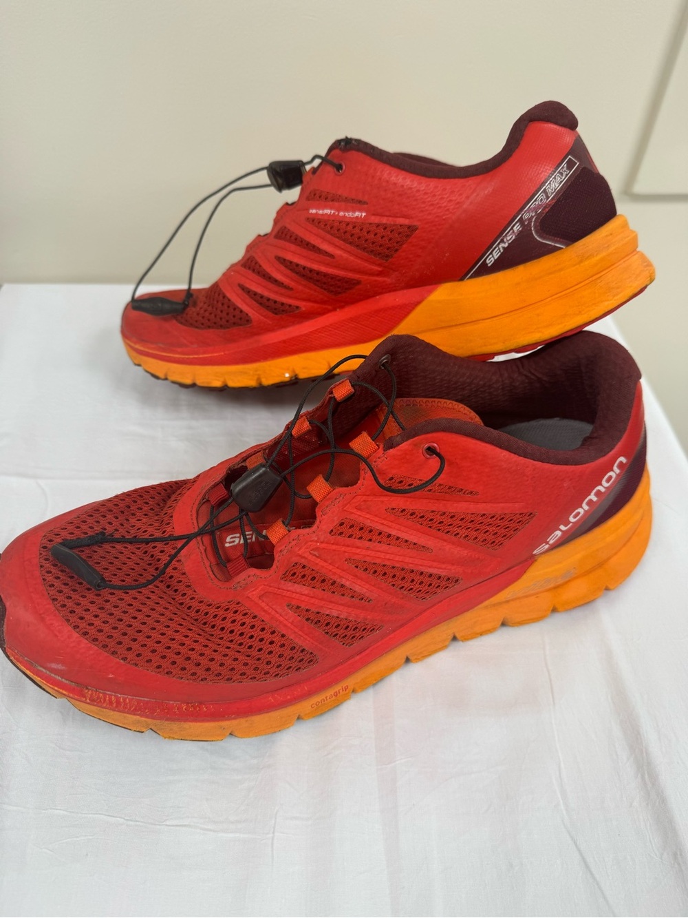Men’s Salomon Vibe Sense Pro Trail Running Shoe Red and Yellow